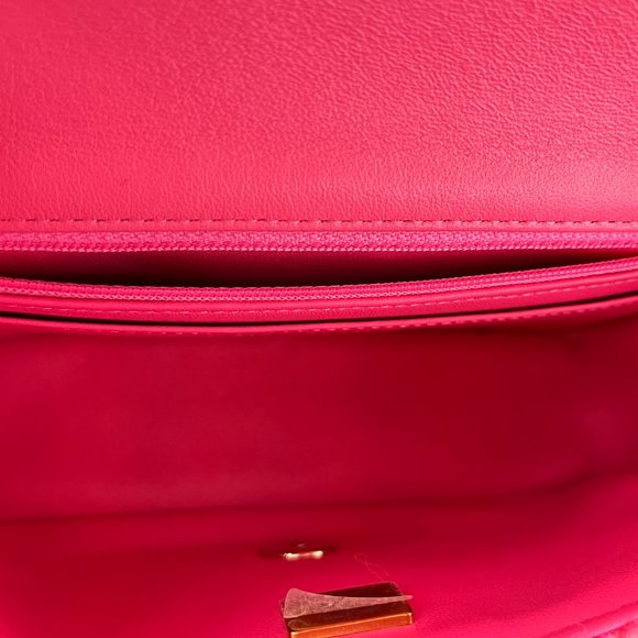 Authentic CHANEL Wool Tweed 2022 Pink Rectangular Mini Flap Bag - Picture 12 of 12